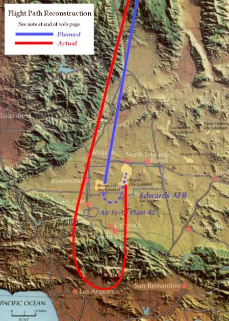 X-15 flight path, flight 51 (3-4-8)