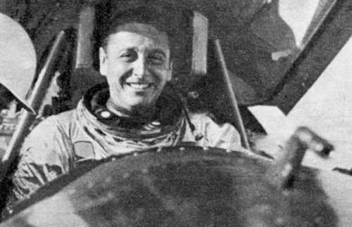 Scott Crossfield in cockpit of X-15