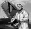 Robert White with X-15 after a flight